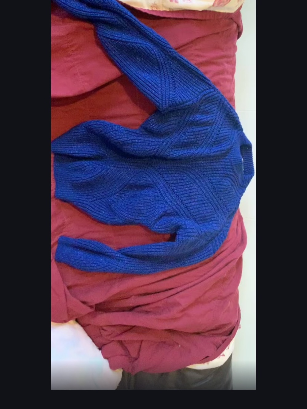 Classic Cobalt Blue Cable-Knit Crewneck Sweater